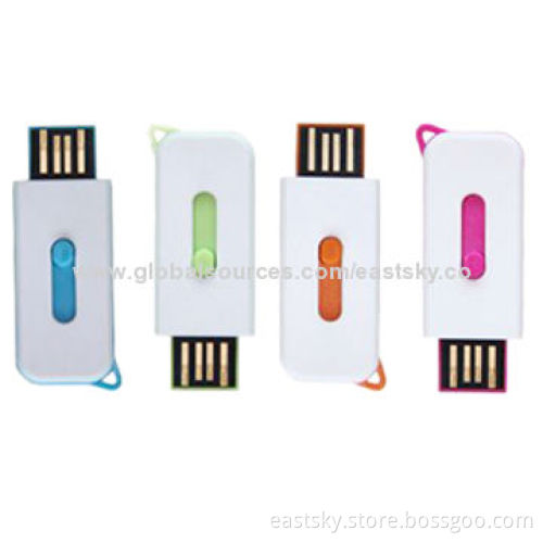 Custom Slide Mini USB Flash Drive, with 64MB to 32GB Memory Capacity, Superior OEM ServiceNew